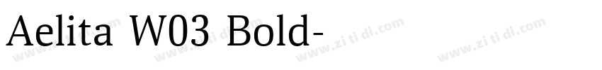 Aelita W03 Bold字体转换